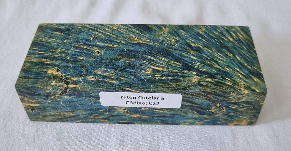 Bloco de Madeira Estabilizada -Verde -Cod 022
