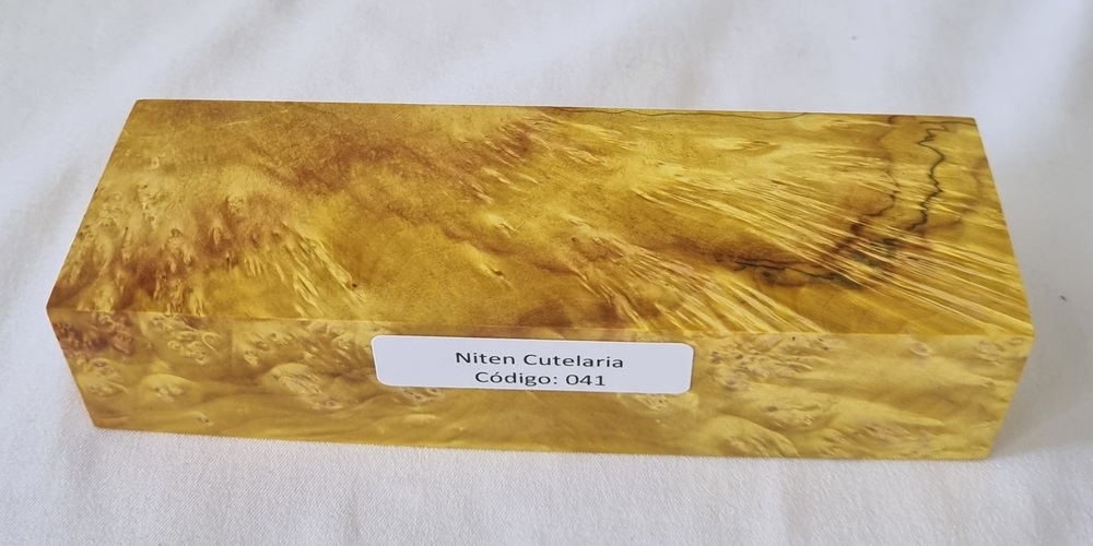 Bloco de Madeira Estabilizada -Amarelo -Cod 041