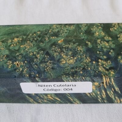 Bloco de Madeira Estabilizada para Cabo de Faca — Verde — Cod 004