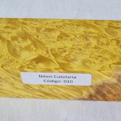 Bloco de Madeira Estabilizada para Cabo de Faca — Amarelo — Cod 010