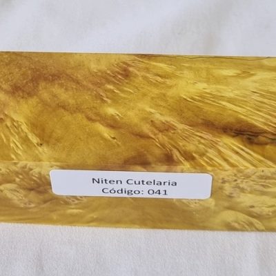 Bloco de Madeira Estabilizada para Cabo de Faca — Amarelo — Cod 041