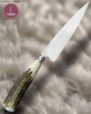 Faca EDC Artesanal Aço Carbono Cabo Cervo 25 cm — Luciano Dorneles