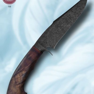 Faca Hunter Artesanal Aço Carbono Cabo Madeira Estabilizada 27,5 cm — Marcelo Lubaczwski