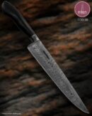 Faca Chef Artesanal Aço Damasco Cabo Madeira Estabilizada 40 cm — Milton Rodrigues