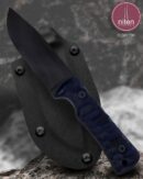 Faca EDC Artesanal Aço Carbono Cabo Micarta Azul 19,5 cm — Lucas Cutelaria