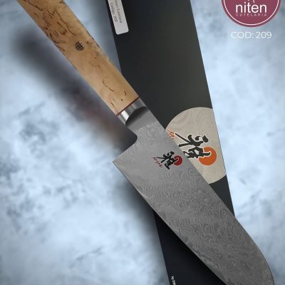 Faca de Cozinha Japonesa Santoku Aço Damasco 31,5 cm — Miyabi by Zwilling