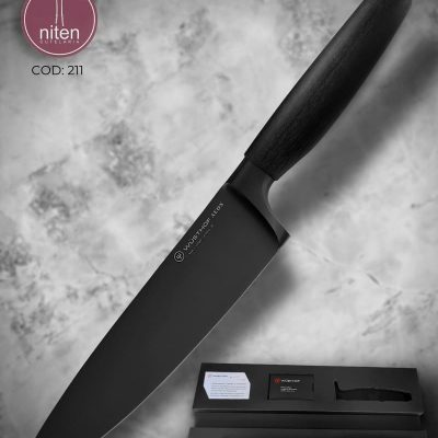 Faca de Cozinha Alemã Aeon Chef Aço X50CrMoV15 com Revestimento DLC 35 cm — Wüsthof