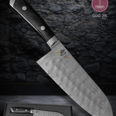 Faca de Cozinha Japonesa Santoku Aço Damasco 32,5 cm — Shun Cutlery
