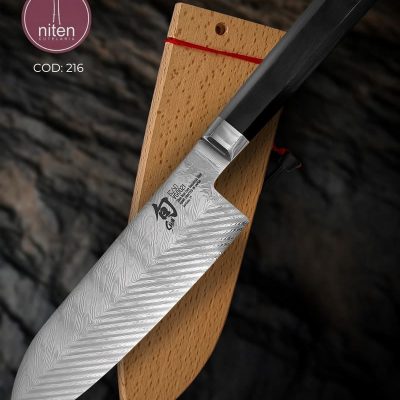 Faca de Cozinha Japonesa Santoku Aço Damasco 32 cm — Shun Cutlery