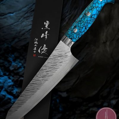 Faca de Cozinha Japonesa Oji Aço Damasco 34 cm — Echizen