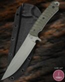 Faca Utilitária Artesanal Aço Carbono Cabo G10 27 cm — J Lemos