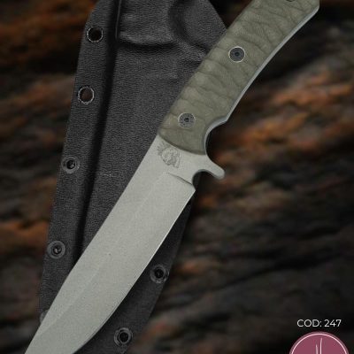 Faca Utilitária Artesanal Aço Carbono Cabo G10 27 cm — J Lemos