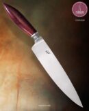 Faca Chef Artesanal Aço Carbono 52100 Cabo Pau-brasil 34 cm — Maycon RB