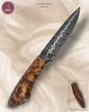 Faca de Caça Artesanal Aço Damasco Cabo Madeira Estabilizada 23,5 cm — Marcelo Lubaczwski
