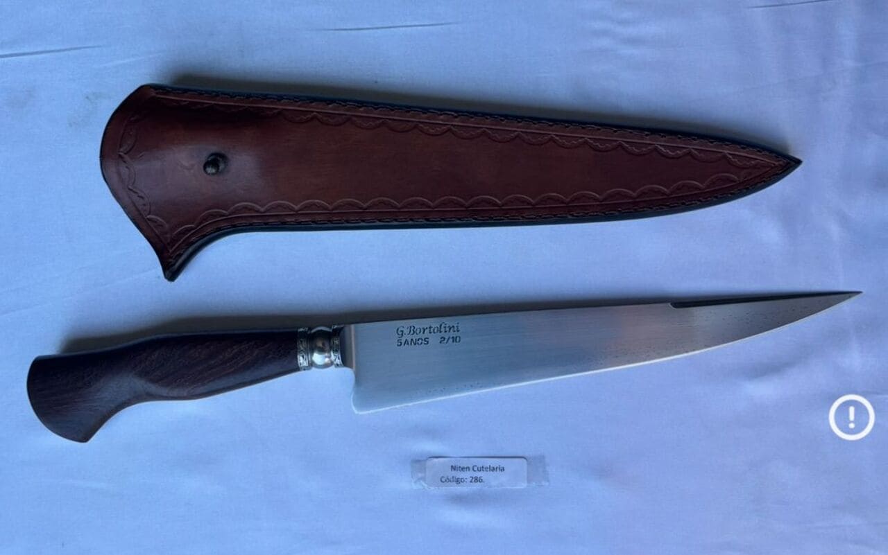 Faca Gaúcha Artesanal Aço Carbono Cabo Madeira 35,5 cm — Gilson Bortolini