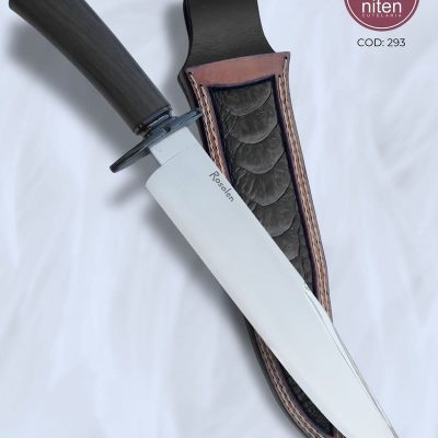 Faca Bowie Artesanal Aço Carbono Cabo Madeira 38,5 cm — Rosolen
