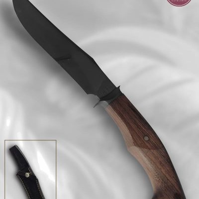 Faca Bowie Artesanal Aço Carbono Cabo Madeira 26 cm — P. Lira