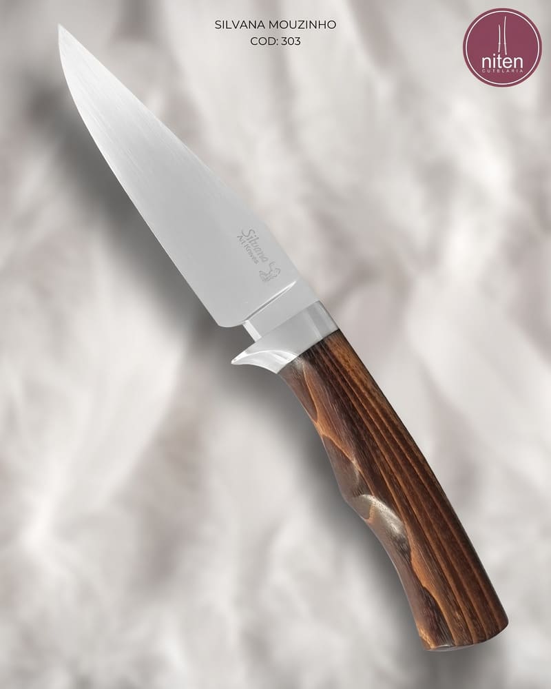 Faca Hunter Artesanal Aço Carbono Cabo Madeira Estabilizada 23 cm — Silvana Mouzinho