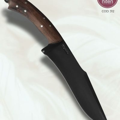 Faca Utilitária Artesanal Aço Carbono Cabo Madeira 32,5 cm — D. Avila