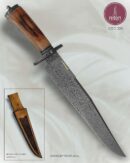 Faca Bowie Artesanal Aço Damasco 39 cm — J. Portugal