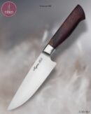 Faca Chef Artesanal Aço Carbono Cabo Madeira Nacional 27 cm — Maycon RB (Ref 380)