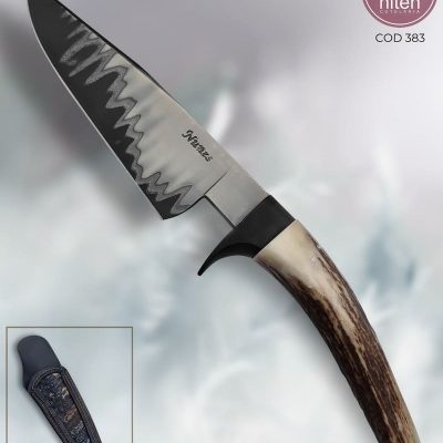 Faca Utilitária Artesanal Aço San Mai Cabo Cervo 25 cm — Nunes
