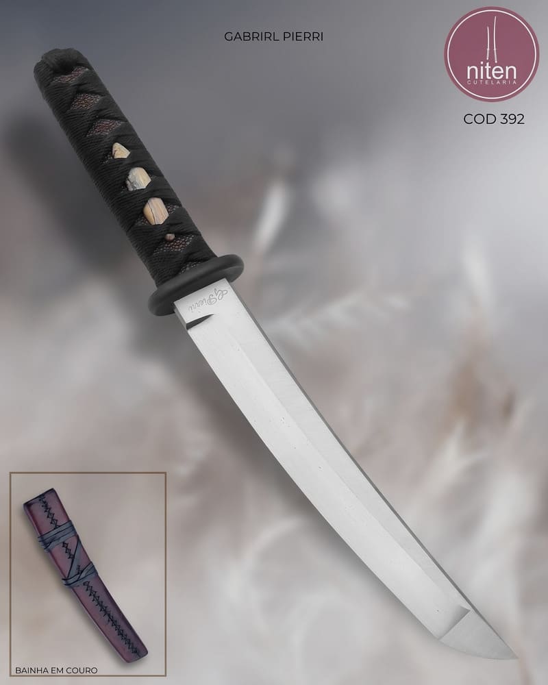 Tantô Artesanal Aço Carbono Cabo Tsukamaki 33 cm — Gabriel Pierri