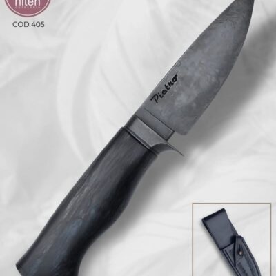 Faca Hunter Artesanal Aço Carbono Cabo Madeira Estabilizada 21 cm — Pietro