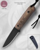Faca EDC Artesanal Aço Carbono Cabo Micarta 19,5 cm — Franco Ms