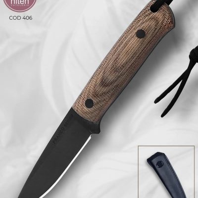 Faca EDC Artesanal Aço Carbono Cabo Micarta 19,5 cm — Franco Ms