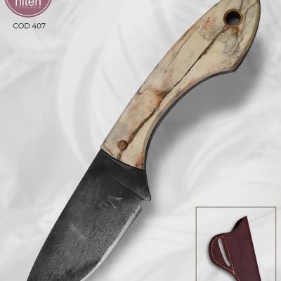 Faca Hunter Artesanal Aço Carbono Cabo Osso Bovino 17,5 cm — Cutelaria 2 a