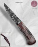 Faca Puukko Artesanal Aço Damasco Cabo Cervo Tingido 18,5 cm — Luciene D. Lima