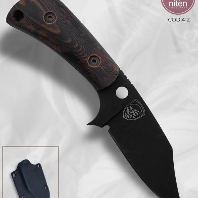 Faca EDC Artesanal Aço Inox Cabo Micarta Vermelha 17 cm — Fabio Facas