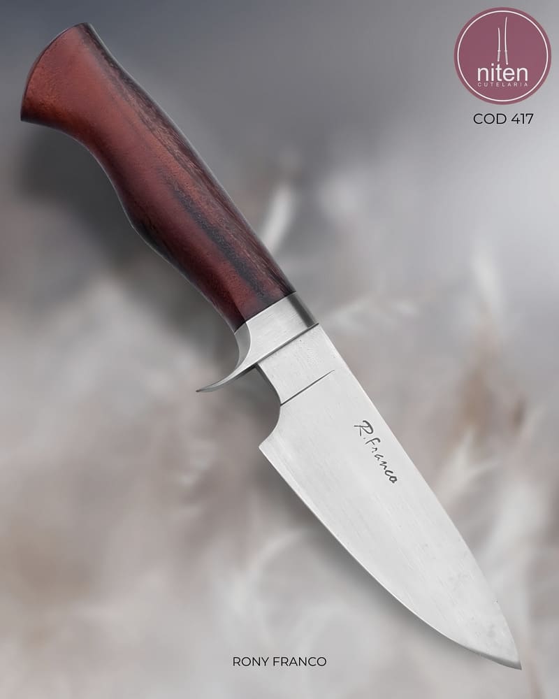 Faca Hunter Artesanal Aço Carbono Cabo Madeira 23 cm — Rony Franco