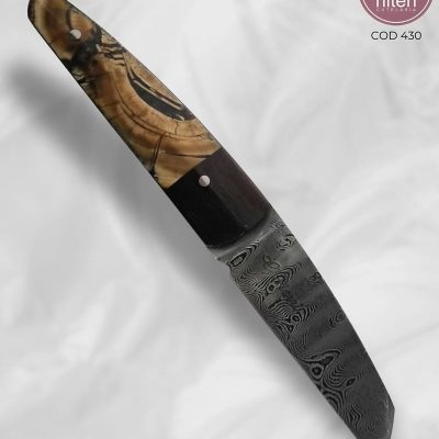 Faca EDC Artesanal Aço Damasco 17,5 cm — Gabriel Pierri