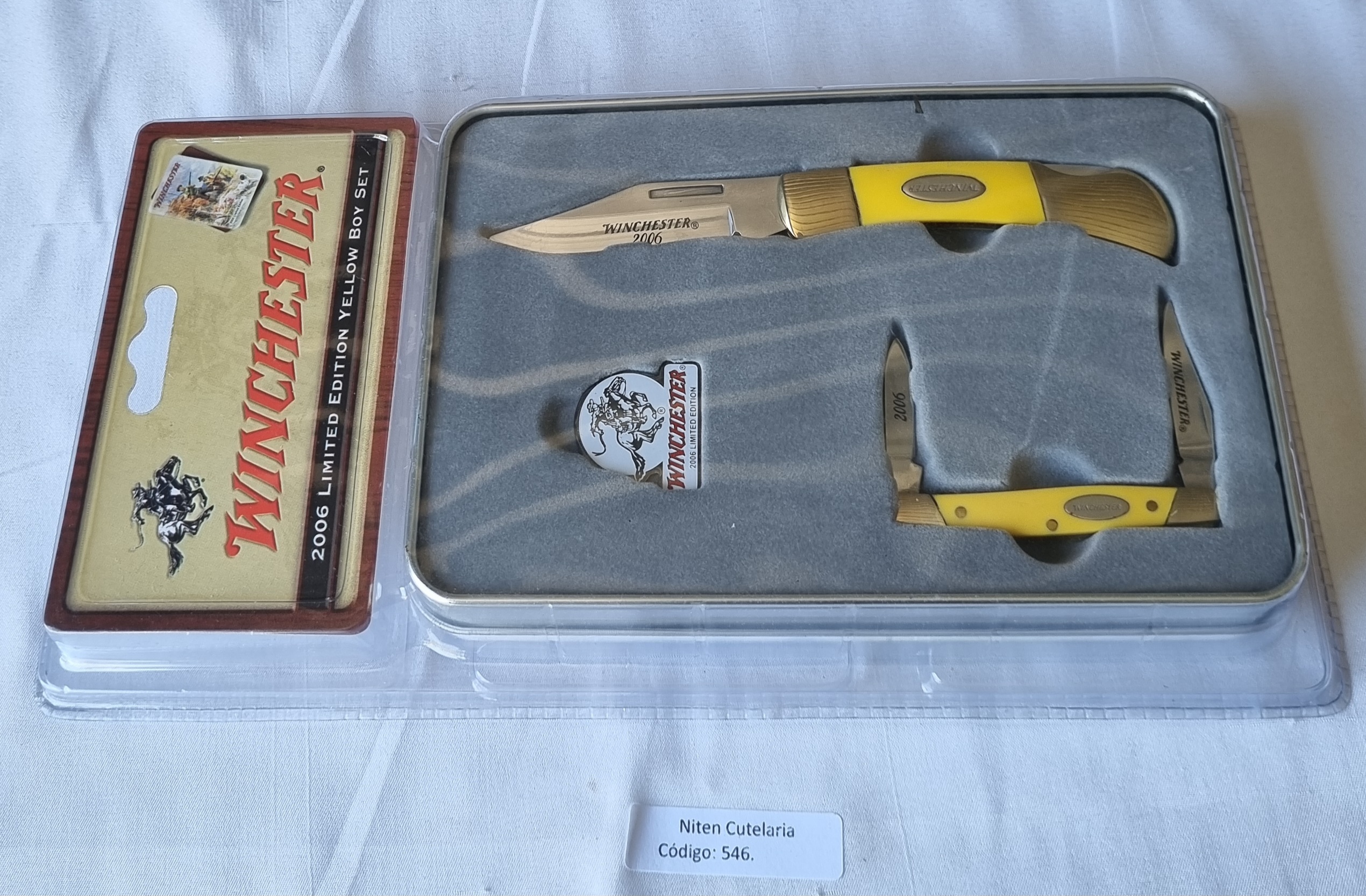 Kit Winchester 2 Canivetes Yellow Boy — Edição Limitada 2006