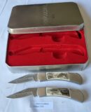 Kit Winchester 2 Canivetes Scrimshaw com Lata Metálica — Edição Limitada