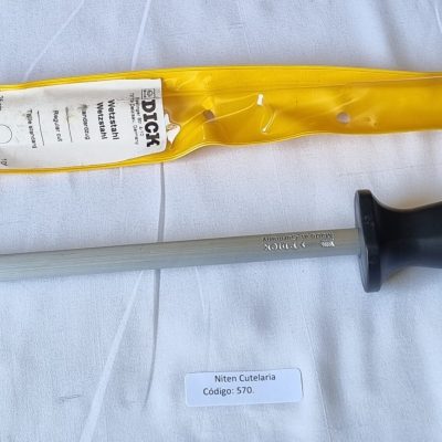 Chaira de Afiar Profissional Estriada Redonda 38 cm — F. Dick