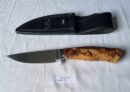 Faca Hunter Artesanal Aço Carbono Cabo Madeira Estabilizada 24 cm — Franco Ms