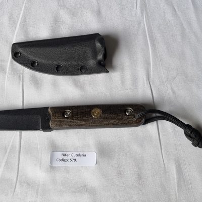 Faca EDC Artesanal Aço Carbono Cabo Micarta 18 cm — Achiles Queiroz (Ref 579)