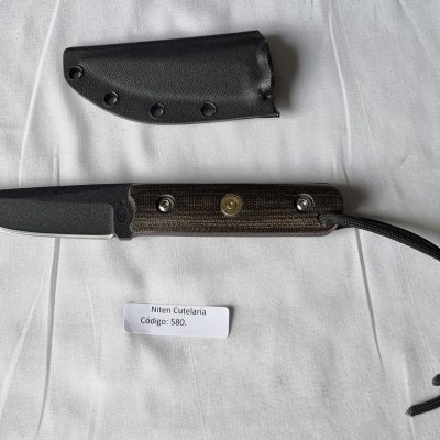 Faca EDC Artesanal Aço Carbono Cabo Micarta 18 cm — Achiles Queiroz (Ref 580)