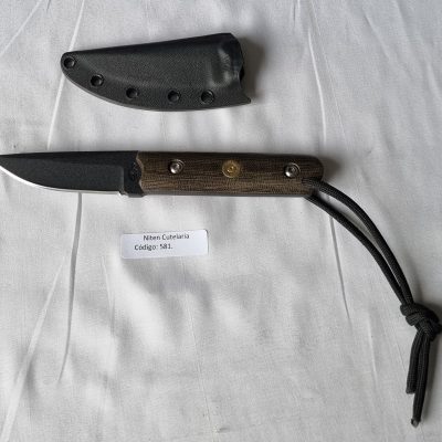 Faca EDC Artesanal Aço Carbono Cabo Micarta 18 cm — Achiles Queiroz (Ref 581)