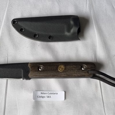 Faca EDC Artesanal Aço Carbono Cabo Micarta 18 cm — Achiles Queiroz (Ref 583)