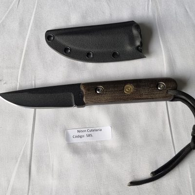 Faca EDC Artesanal Aço Carbono Cabo Micarta 18 cm — Achiles Queiroz (Ref 585)