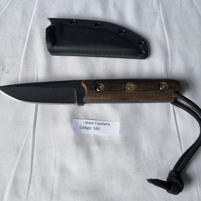 Faca EDC Artesanal Aço Carbono Cabo Micarta 18 cm — Achiles Queiroz (Ref 586)