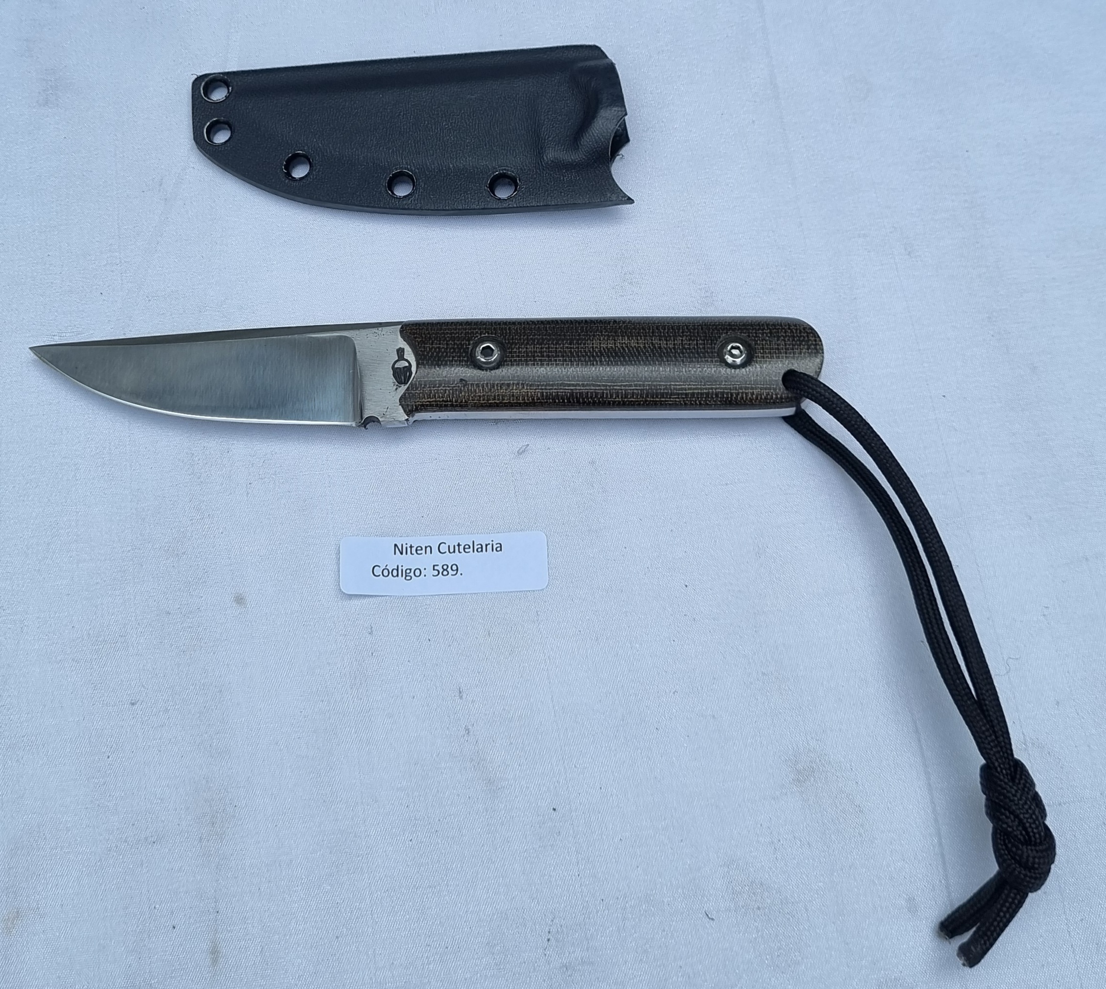 Faca EDC Artesanal Aço Inox Cabo Micarta 18 cm — Achiles Queiroz (Ref 589)