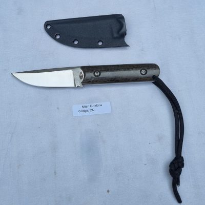 Faca EDC Artesanal Aço Inox Cabo Micarta 18 cm — Achiles Queiroz (Ref 592)