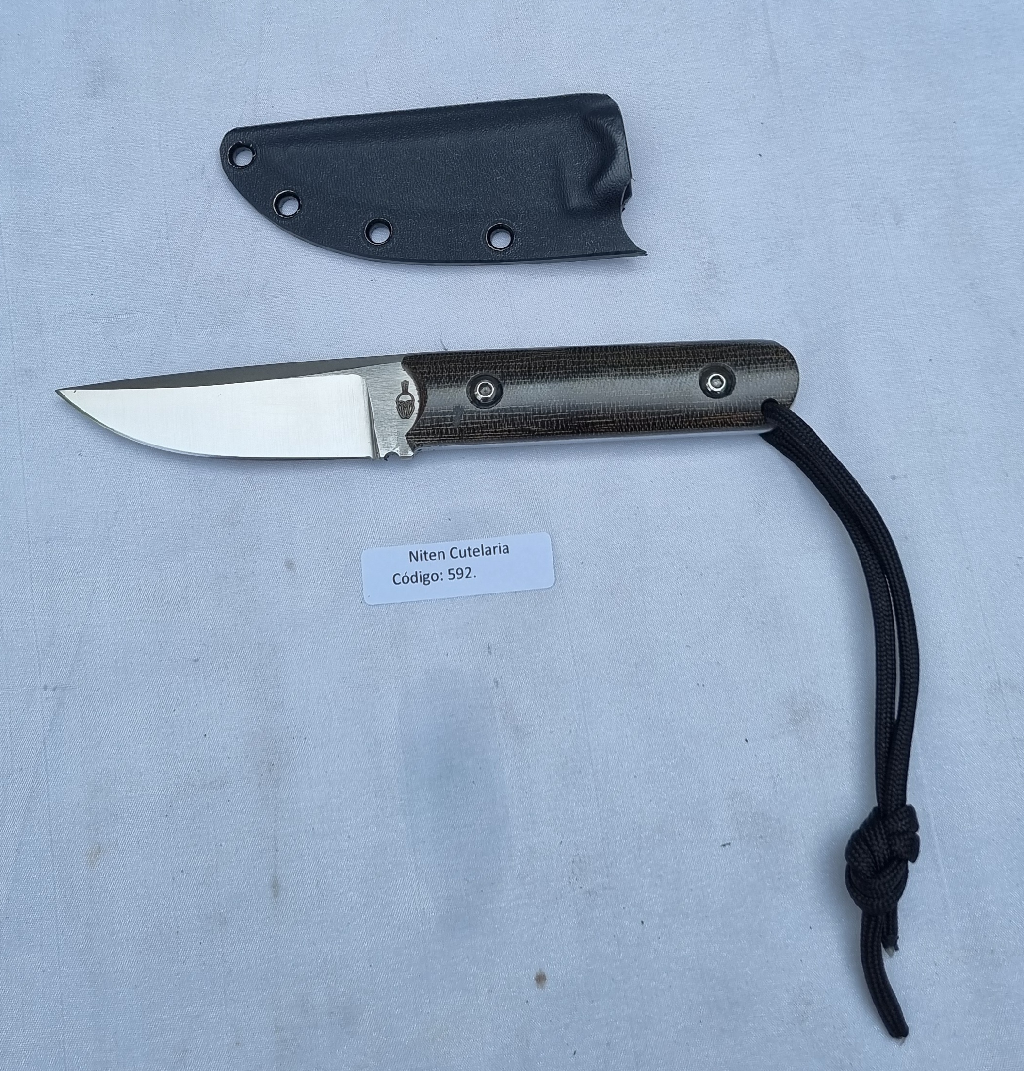 Faca EDC Artesanal Aço Inox Cabo Micarta 18 cm — Achiles Queiroz (Ref 592)