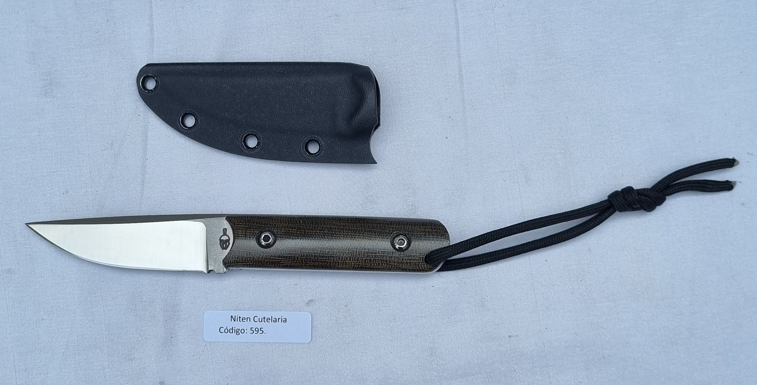 Faca EDC Artesanal Aço Inox Cabo Micarta 18 cm — Achiles Queiroz (Ref 595)