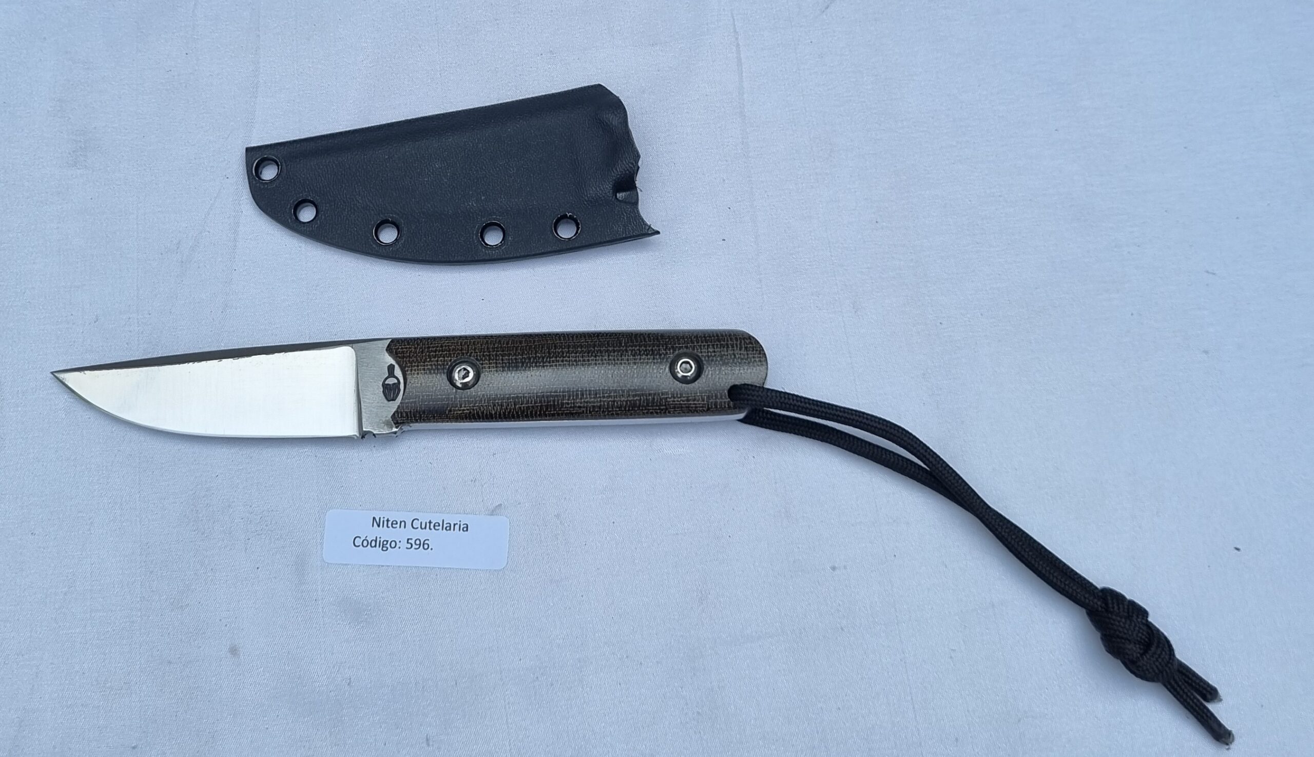 Faca EDC Artesanal Aço Inox Cabo Micarta 18 cm — Achiles Queiroz (Ref 596)